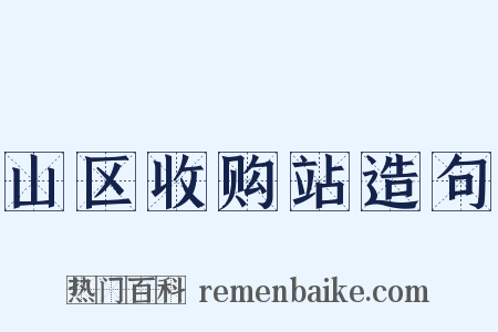 山区收购站造句是什么意思的图片